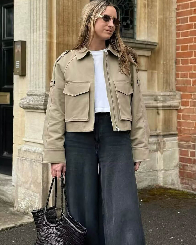 Mia chaqueta corta con bolsillos