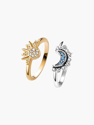 Juego de anillos Brietta Celestial Sol y Luna