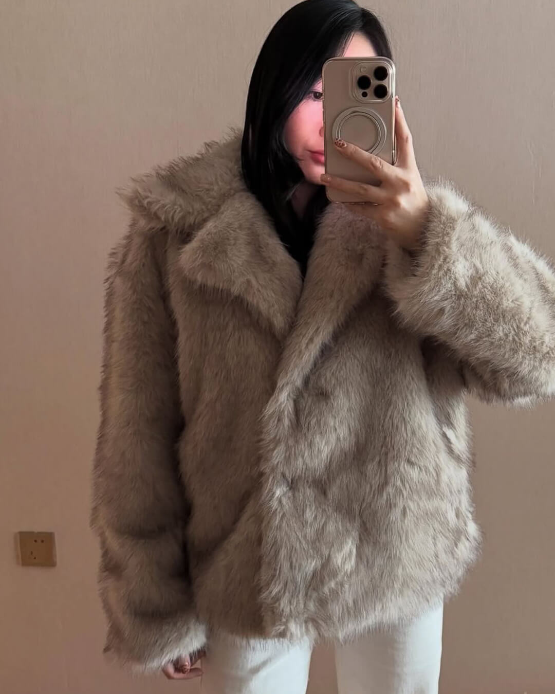 ZEYA - Brinley Mid - Length Fluffy Jacket