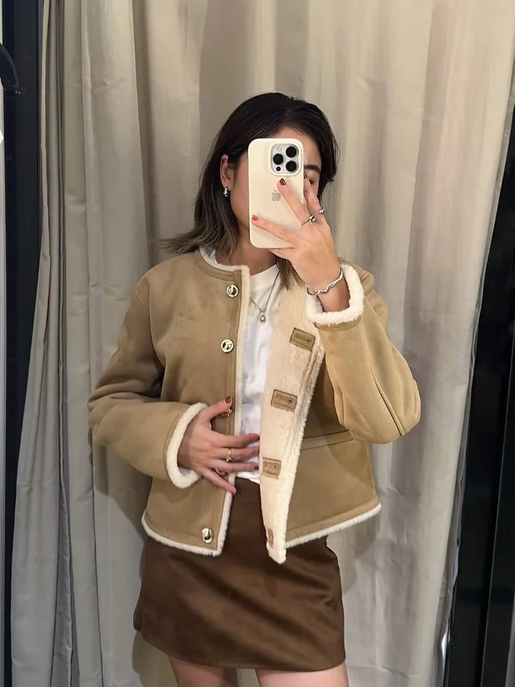 ZEYA - Candace Faux Fur Suede Coat