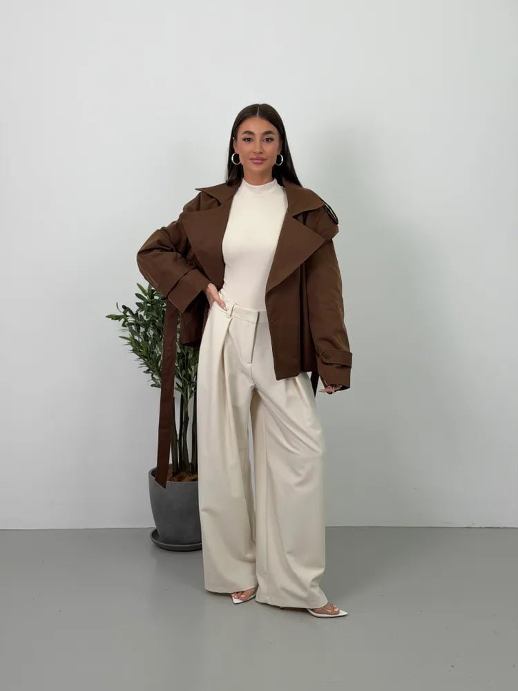 ZEYA - Candice Cropped Trench Coat