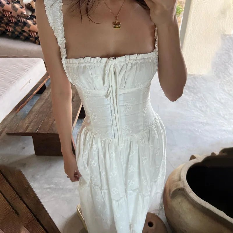 ZEYA - Carly Ruffle Trim Tiered Maxi Dress