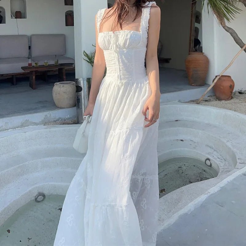 ZEYA - Carly Ruffle Trim Tiered Maxi Dress