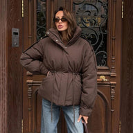 Chaqueta Carmen Oversize Acolchada con Cintura con Cordón