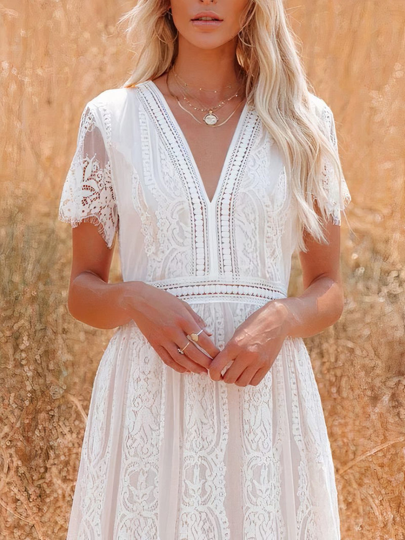ZEYA - Celestine Bohemian Lace Maxi Dress