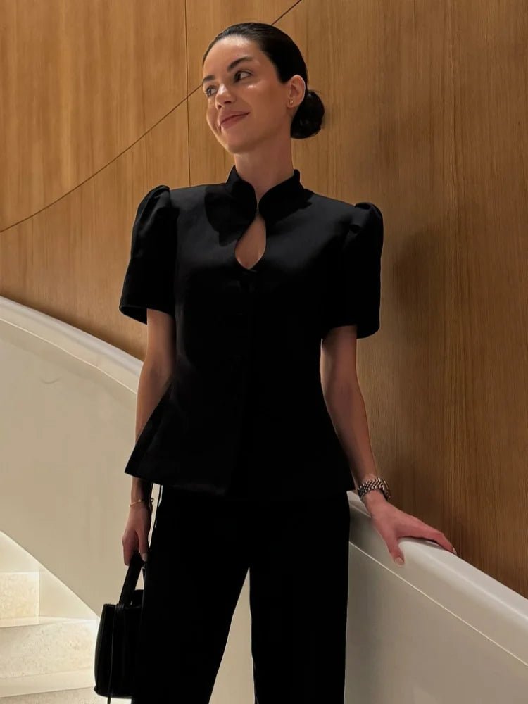 ZEYA - Cosima Stand Collar Top