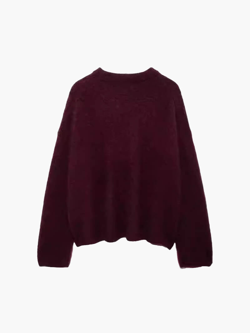 ZEYA - Dalia Burgundy Pullover