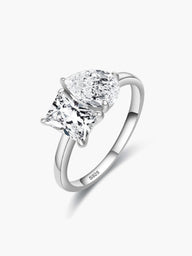 Anillo de banda gemela Darleen de circonia