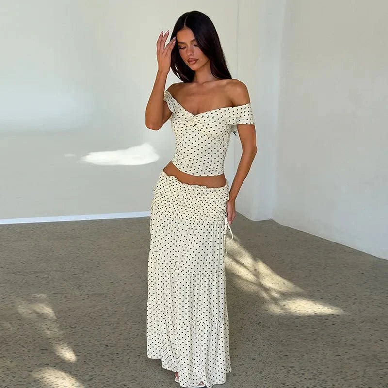 ZEYA - Darlene Off-Shoulder Crop Set