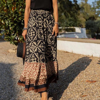 Falda midi swing estampada Maricar boho