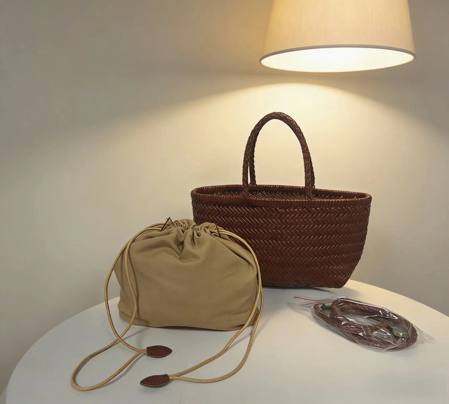 ZEYA - Eira Handwoven Leather Tote Bag
