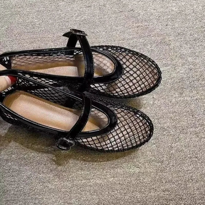 ZEYA - Elena Breathable Mesh Mary Jane Sandals