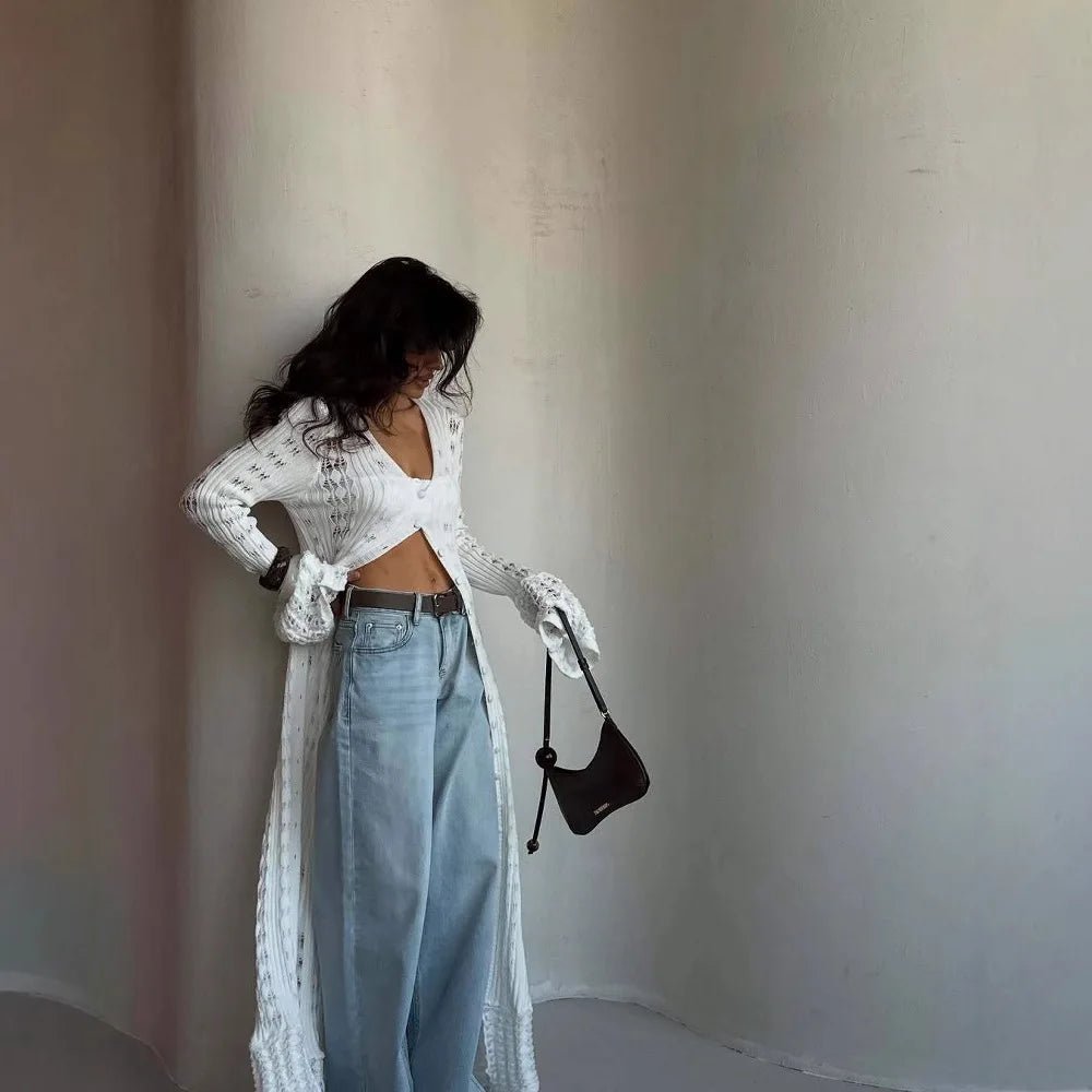 ZEYA - Elena Hollow Knit Cardigan