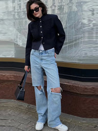 Ella Knit Napoleon Military Jacket