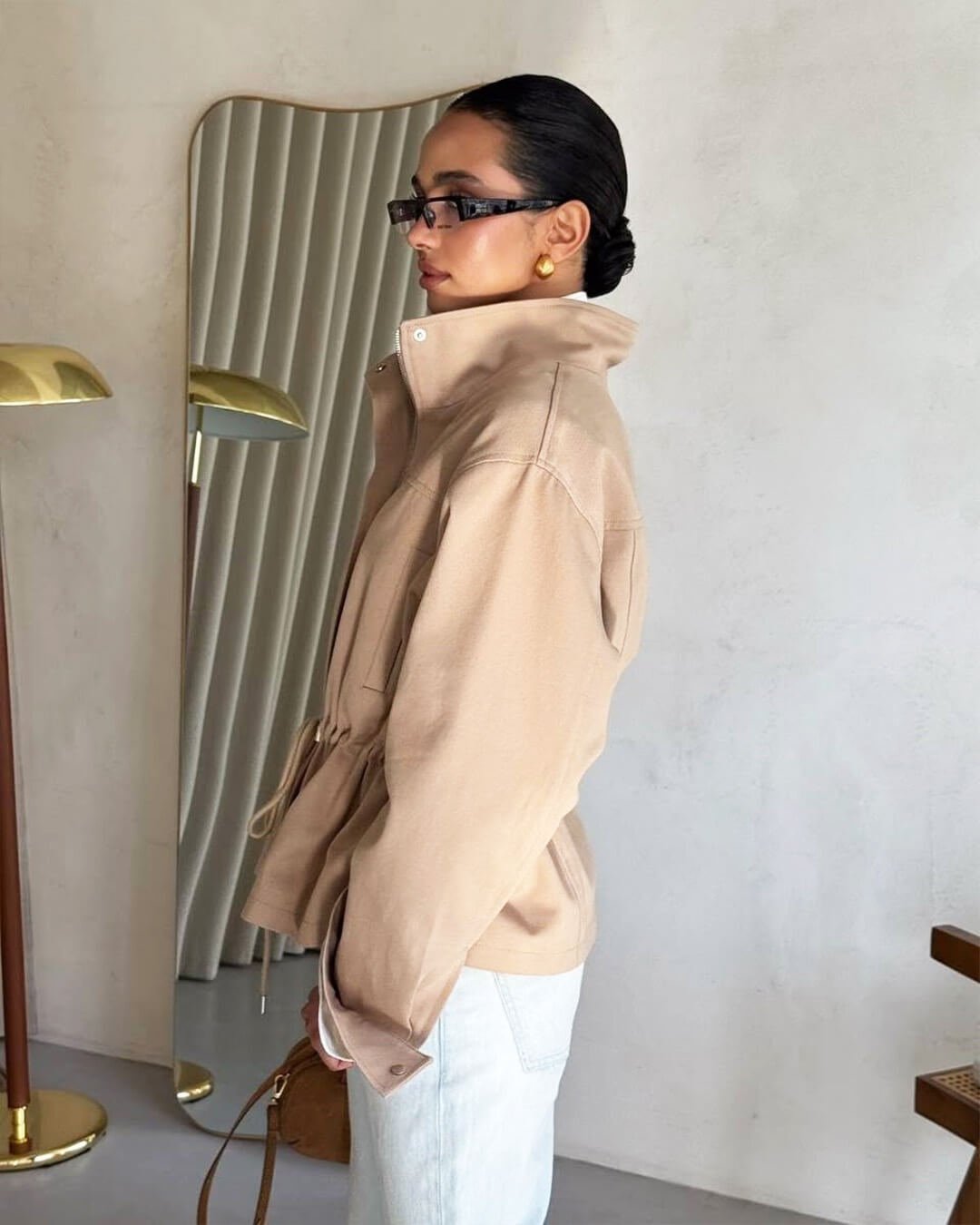 ZEYA - Ellen Drawstring Stand Collar Jacket
