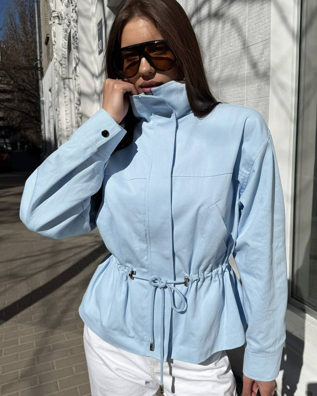 ZEYA - Ellen Drawstring Stand Collar Jacket
