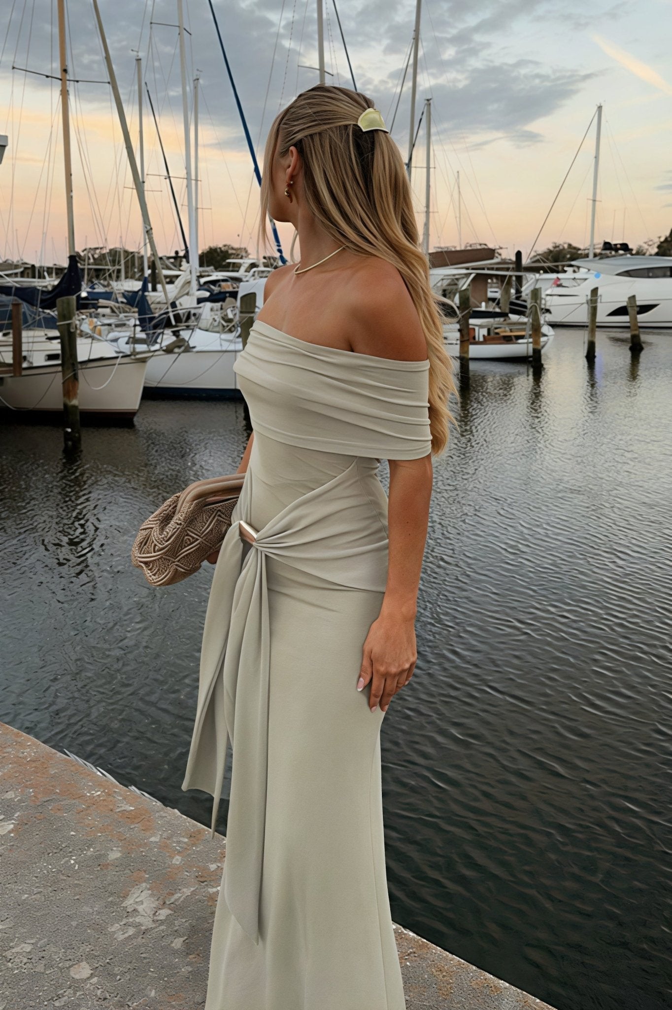 ZEYA - Ellie Off-Shoulder Bodycon Maxi Dress