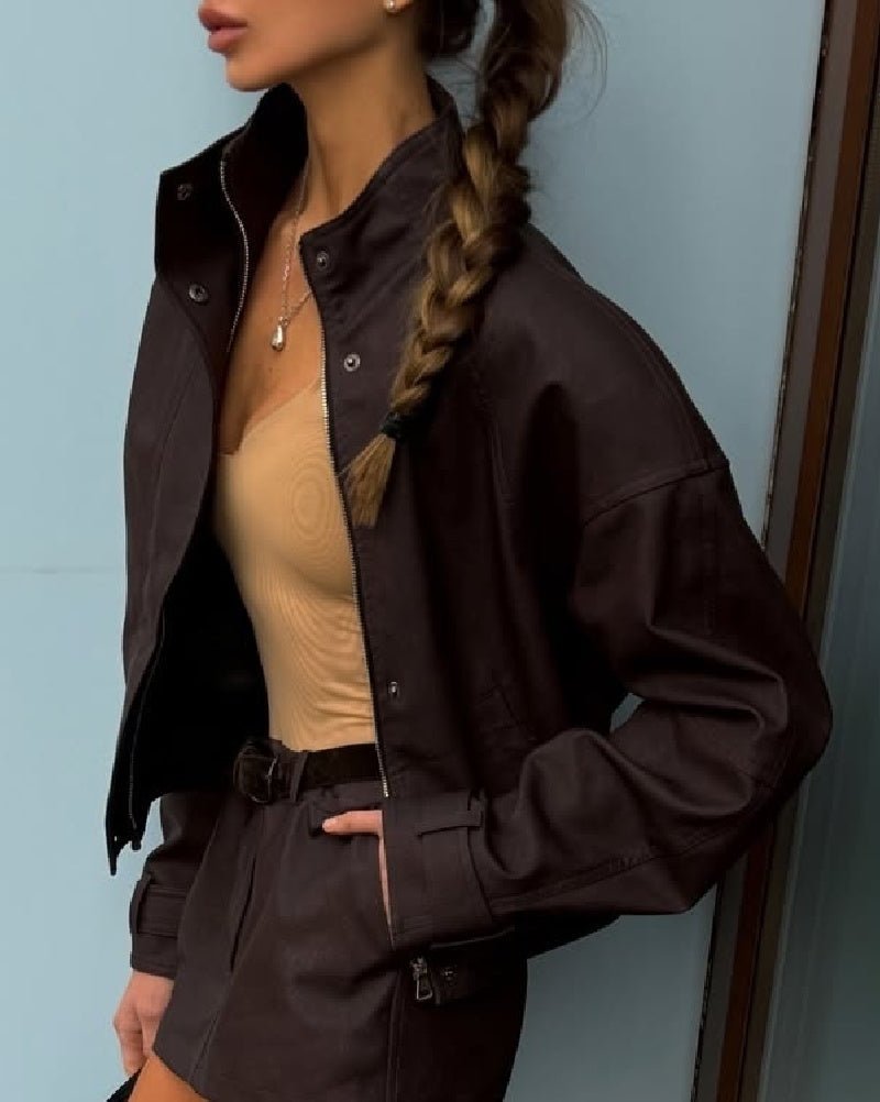 ZEYA - Emily Faux Suede Zip Jacket