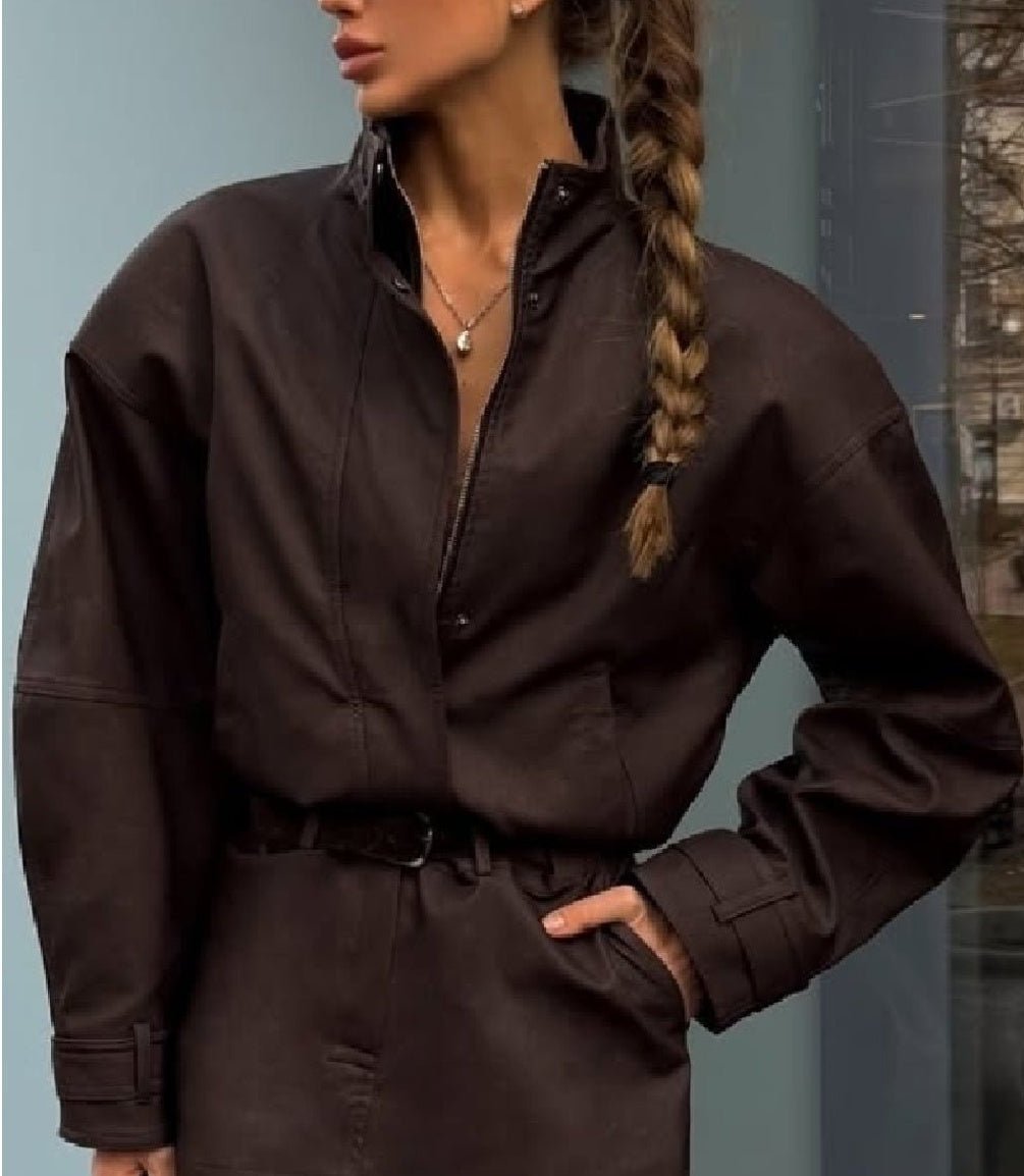 ZEYA - Emily Faux Suede Zip Jacket