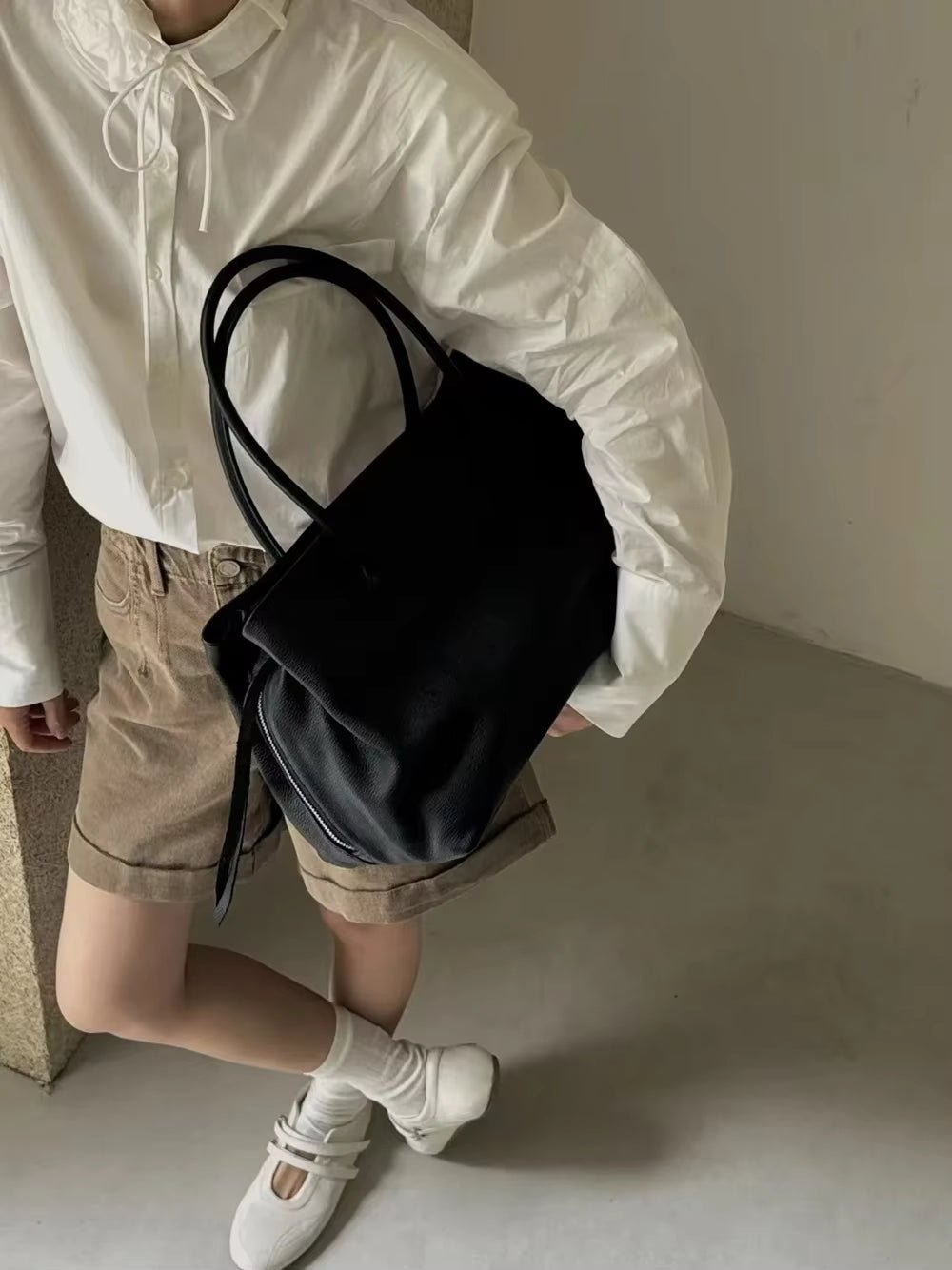 ZEYA - Emma Multi-Compartment Leather Tote Bag