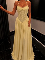 Erica Halter Corset Maxi Dress