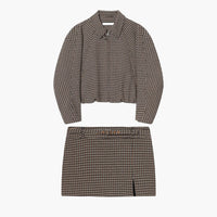 Erica Houndstooth Zip Jacket Suit