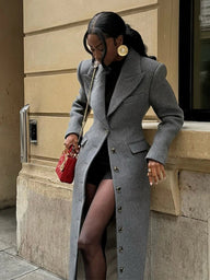 Eris Cinched Waist Long Coat