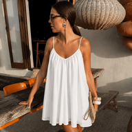 Vestido corto fluido Esra de tirantes finos