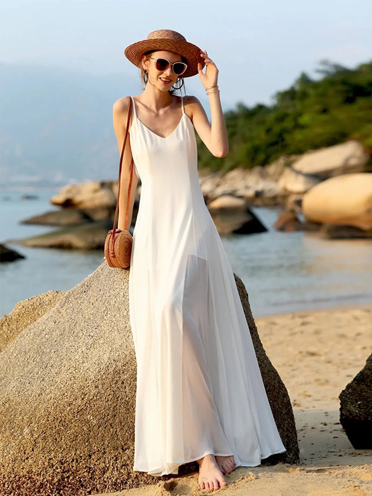 ZEYA - Eulalia V-Neck Backless Cami Dress