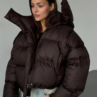 Evelyn Hooded Cropped Puffer Jacket