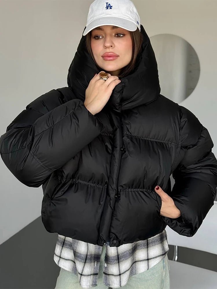 ZEYA - Evelyn Hooded Cropped Puffer Jacket