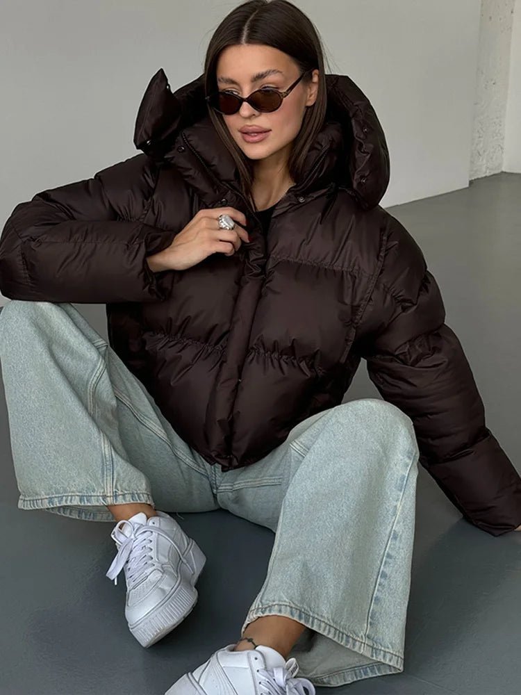 ZEYA - Evelyn Hooded Cropped Puffer Jacket