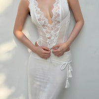 Evelyn Lace Tie Back Skirt Set