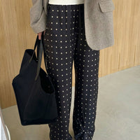 Evita Polka Dot Satin Pants