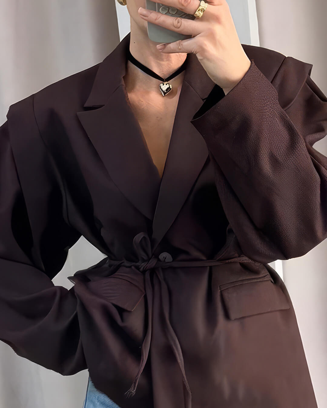 ZEYA - Filippa Wide Sleeve Belted Blazer