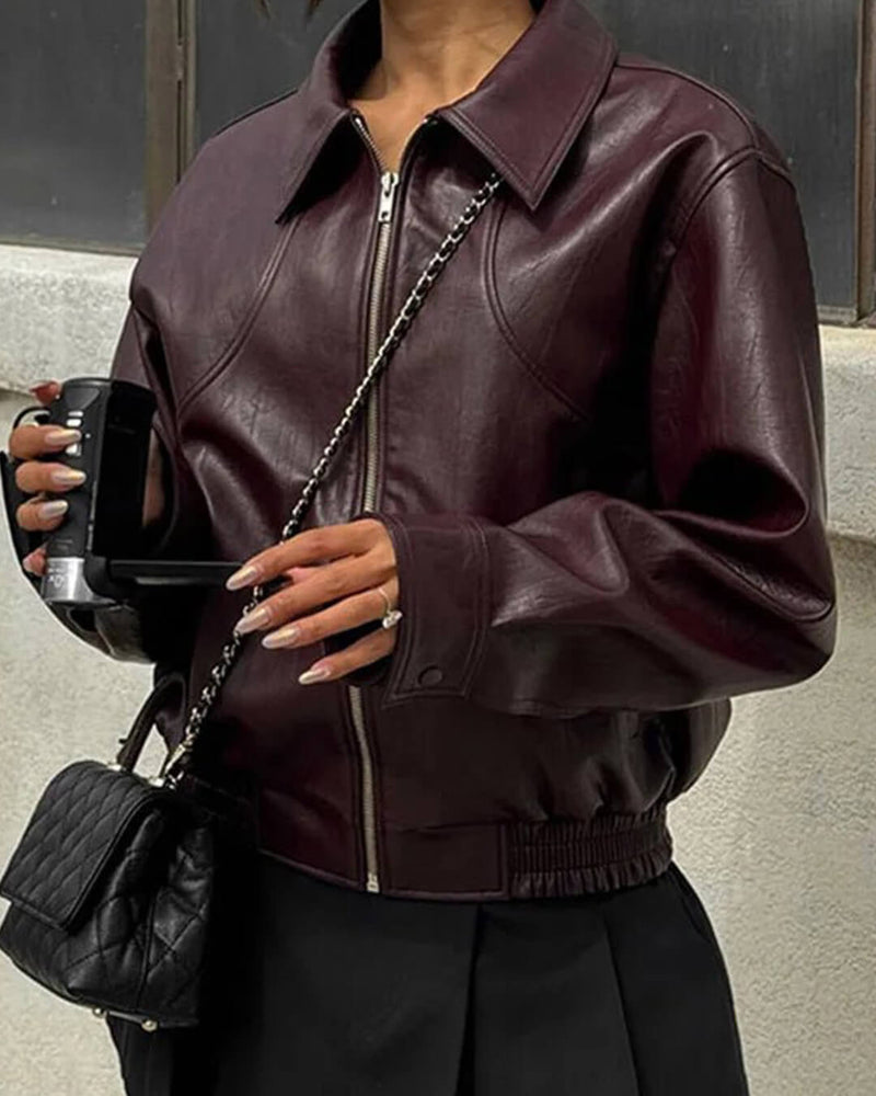 Chaqueta bomber de polipiel Florence