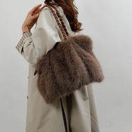Frances Faux Fur Tote Bag