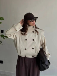 Gabardina plisada Gloria