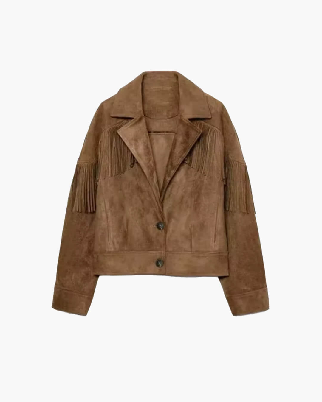 ZEYA - Helen Faux Suede Lapel Cropped Jacket
