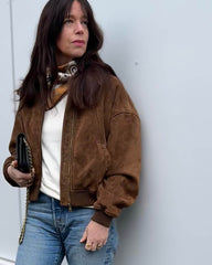 Chaqueta Helena de ante sintético
