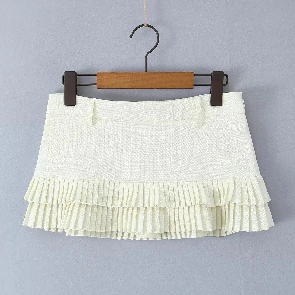 ZEYA - Heloise Low-Waist Pleated Mini Skirt