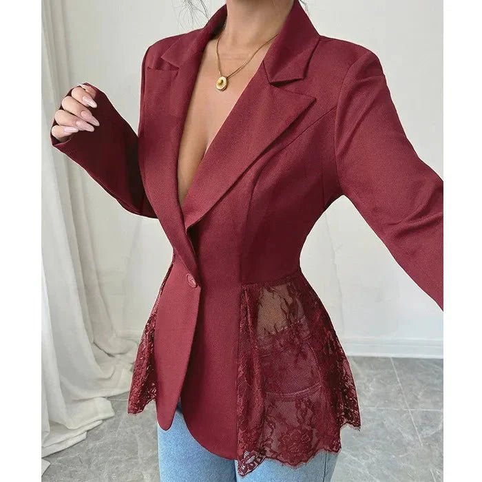 ZEYA - Inga Lace Panel Tailored Blazer