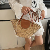 Bolso de hombro Ingela tejido en ratán