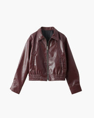 Chaqueta Jade de cuero sintético con solapas