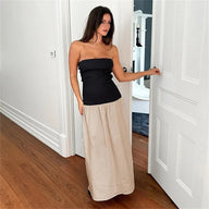 Jane Vestido Maxi a Contraste