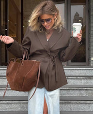 Blazer de encaje con cordones Janelle Brown