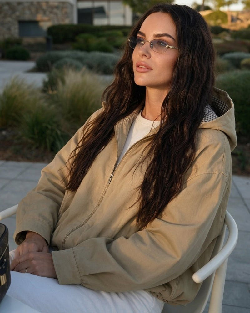 ZEYA - Jenny Drawstring Hooded Zip Jacket
