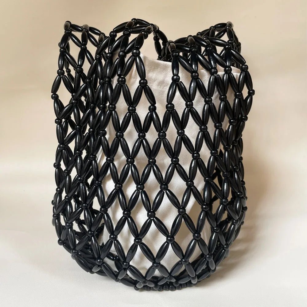 ZEYA - Jessica Woven Beaded Tote Bag