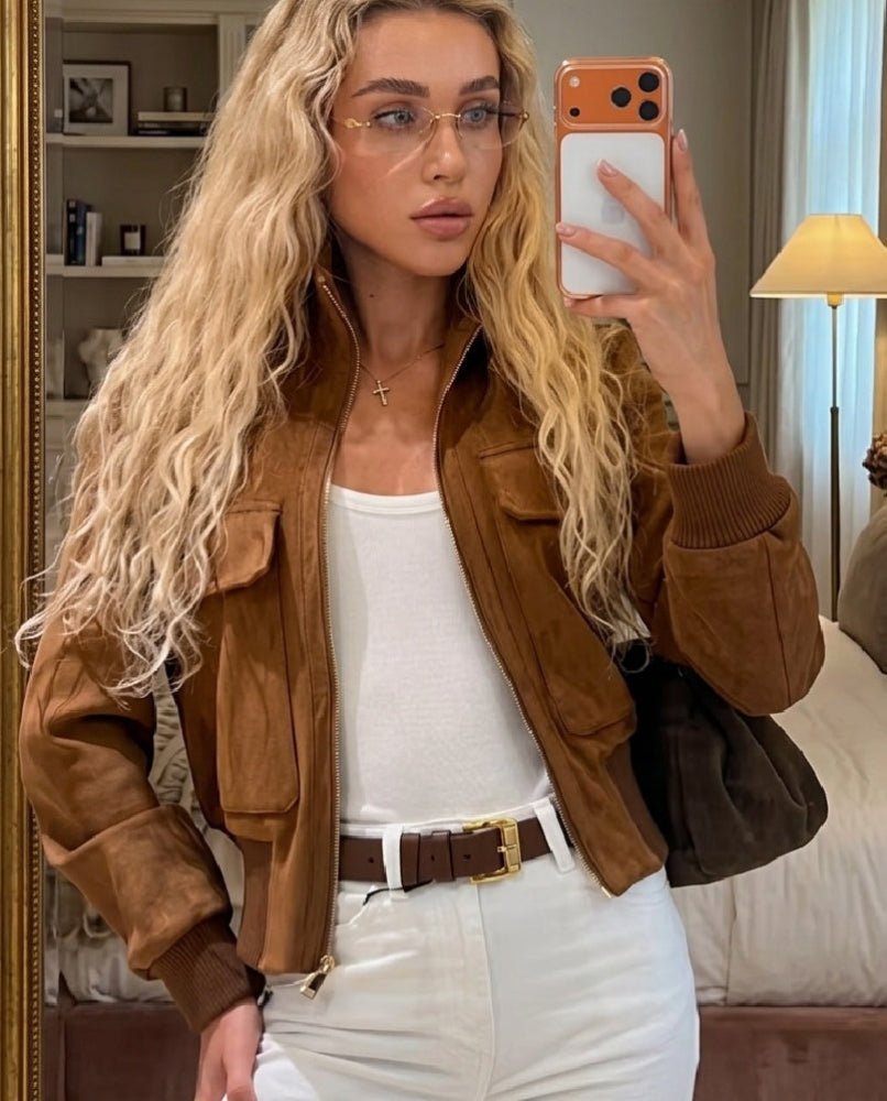 ZEYA - Joanna Cropped Bomber Jacket