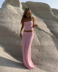 Conjunto de vestido de tirantes Jodie de punto
